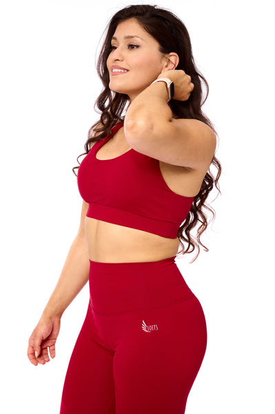 Scrunch legging Cherry Red